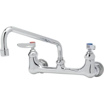 Image for T&s Commercia 2-Handle Kitchen Faucet With Wrist Blade Handles (Polished Chrome) from HD Supply