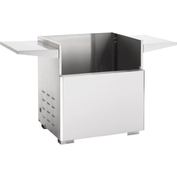 Pgs Pacifica Grill Stainless Steel Pedestal Mount W/ Side Shelves