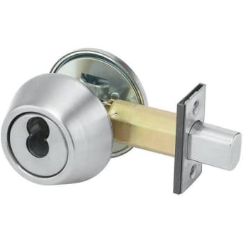 Image for Yale Deadbolt Cylinder By Thumbturn Sfic Prep Less Cylinder (Satin Chrome) from HD Supply