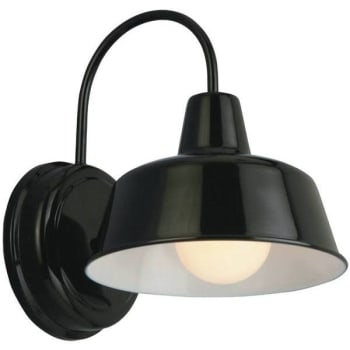 Image for Design House Mason 1-Light Outdoor Wall Light Sconce (Satin Black) from HD Supply