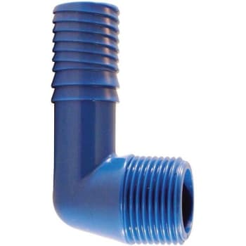 Image for Apollo 3/4 In. Barb Insert Blue Twister Polypropylene 90-Degree X Mpt Elbow Fitting from HD Supply