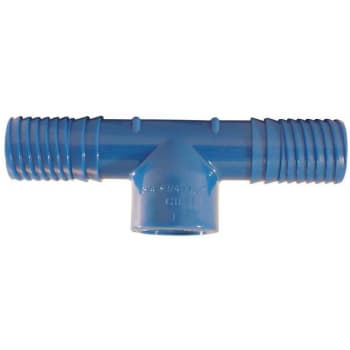 Image for Apollo 3/4 In. X 1/2 In. Barb Insert Blue Twister Polypropylene X Fpt Tee Fitting from HD Supply