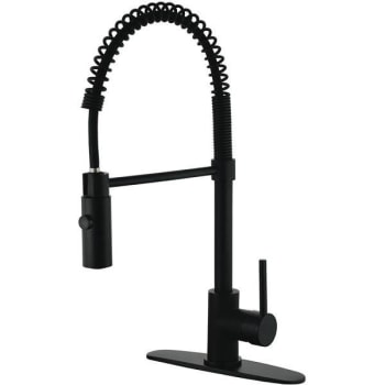 Image for Kingston Brass Single-Handle Kitchen Faucet Pull-Down Sprayer (Black) from HD Supply