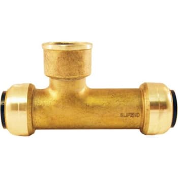 Image for Tectite 3/4 In. Brass Push-To-Connect X Push-To-Connect X Female Pipe Thread Slip Tee Fitting from HD Supply