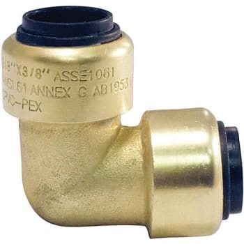 Image for Tectite 3/8 In. Brass Push-To-Connect 90 Deg. Elbow Fitting from HD Supply