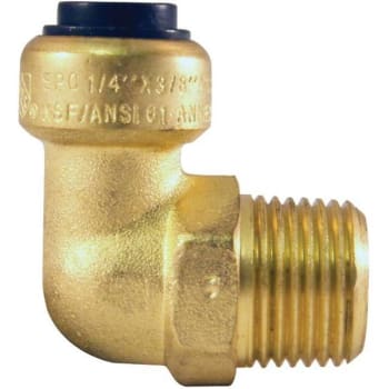 Image for Tectite 1/4 In. Brass Push-To-Connect X 3/8 In. Male Pipe Thread 90 Deg. Elbow from HD Supply