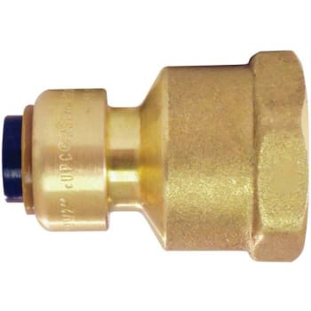 Image for Tectite 1/4 in. Brass Push-To-Connect x 1/2 in. Female Pipe Thread Reducing Adapter from HD Supply