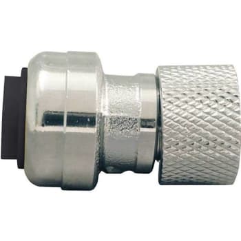 Image for Tectite 1/4 in. Chrome Plated Brass Push-To-Connect x 3/ in. Compression Stop Valve from HD Supply