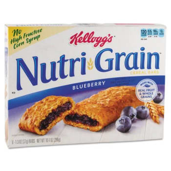 Kellogg's Nutri-Grain Blueberry Cereal Bars, Individually Wrapped, Package Of 16