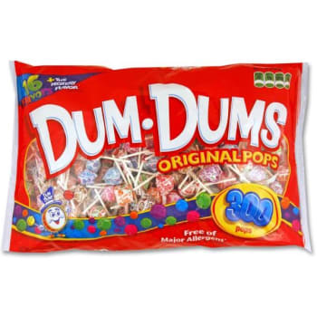 Spangler® Dum-Dum-Pops, Assorted Flavors, Individually Wrapped, Package Of 300