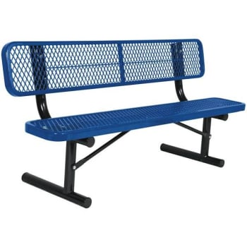 Image for Everest 8 Ft. Portable Park Bench W/ Back (Blue) from HD Supply