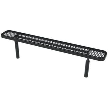 Image for Everest 6 Ft. In-Ground Mount Park Bench Without Back (Black) from HD Supply