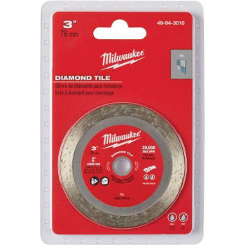 Image for Milwaukee 3 in. Diamond Tile Blade from HD Supply