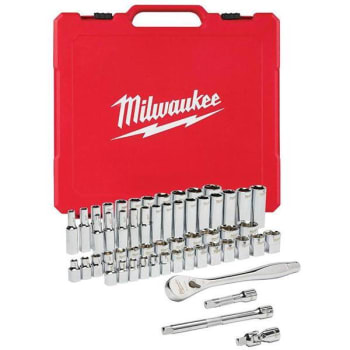 Image for Milwaukee 3/8 in. Drive SAE/metric Ratchet And Socket Mechanics Tool Set from HD Supply
