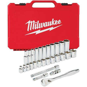 Image for Milwaukee 3/8 in. Drive SAE Ratchet And Socket Mechanics Tool Set from HD Supply