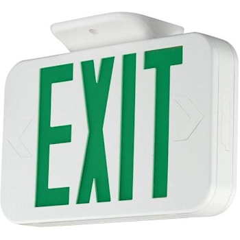 Compass 1.5 W Integrated LED White/Green Exit Sign Ac Only
