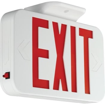 Compass 1.5 W Integrated LED White/Red Exit Sign Ac Only