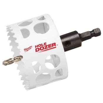 Image for Milwaukee 3 in. Hole Dozer Bi-Metal Hole Saw w/ 3/8 in. Arbor and Pilot Bit from HD Supply