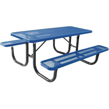 Image for Everest 8 Ft. Blue Heavy-Duty Picnic Table from HD Supply