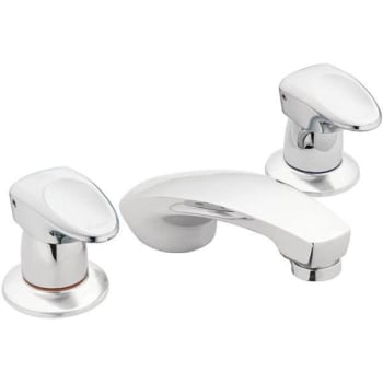 Image for Moen M-Press 8 W Spread 2-Handle Metering Bathroom Faucet Polished (Chrome) from HD Supply