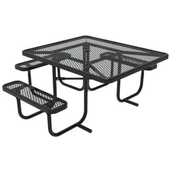 Everest 46 In. Black ADA Square Picnic Table