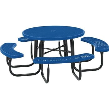 Image for Everest 46 In. Blue Round Picnic Table from HD Supply