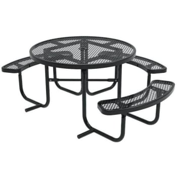 Image for Everest 46 In. Black ADA Round Picnic Table from HD Supply
