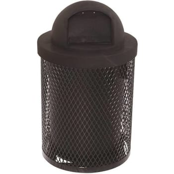 Image for Everest 32 Gal. Trash Receptacle W/ Plastic Dome Top (Black) from HD Supply