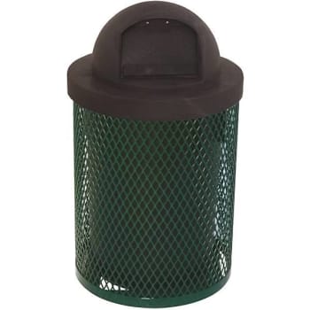 Image for Everest 32 Gal. Trash Receptacle W/ Plastic Dome Top (Green) from HD Supply