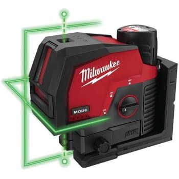 Image for Milwaukee M12 125 Ft. 12v Li-Ion 3ah Cross Line And Plumb Points Laser Level from HD Supply