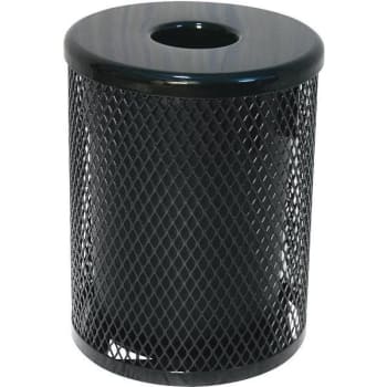 Everest 55 Gal. Black Trash Receptacle W/ Flat Top (Black)