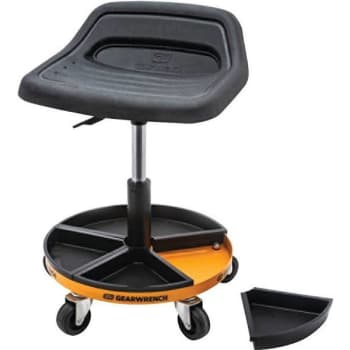 Image for Gearwrench 18 in. to 22 in. Adjustable Height Swivel Mechanics Seat w/ Wheels and Storage Trays from HD Supply