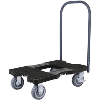 Snap-Loc 1800 Lb. Capacity Super-Duty E-Track Push Cart Dolly (Black)