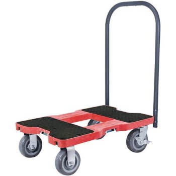 Image for Snap-Loc 1800 Lb. Capacity E-Track Professional Super-Duty Push Cart Dolly (Red) from HD Supply