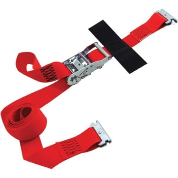 Image for Snap-Loc 12 ft. x 2 in. Logistic Ratchet E-Strap Red w/ Hook and Loop Fastener from HD Supply