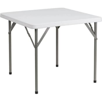 Image for Carnegy Avenue 34.25 in. Plastic Tabletop Metal Frame Folding Table (Granite White) from HD Supply
