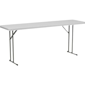 Image for Carnegy Avenue # DADYCZ180GW 72 in. Plastic Tabletop Metal Frame Folding Table (Granite White) from HD Supply