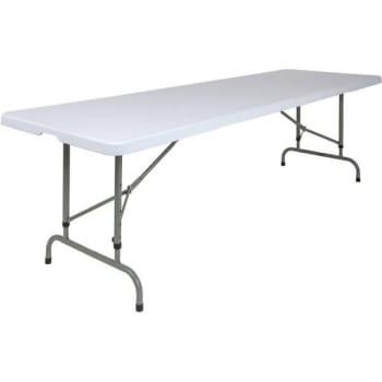 Image for Carnegy Avenue 96 in. Plastic Tabletop Metal Frame Folding Table (Granite White) from HD Supply