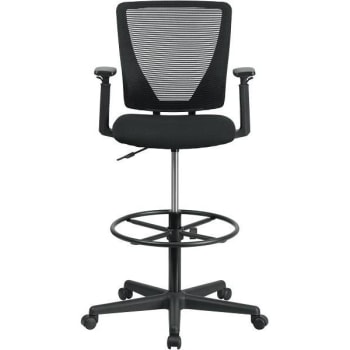Carnegy Avenue Fabric Adjustable Height Ergonomic Drafting Chair (Black)