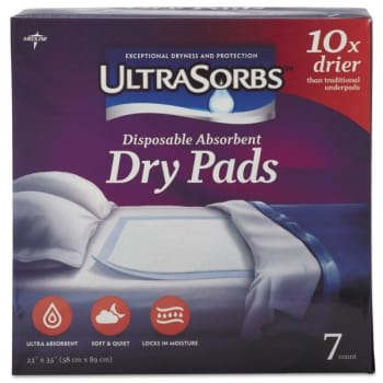 Medline Ultrasorbs Disposable Dry Pads, 23 X 35, White, Carton Of 42