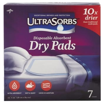 Image for Medline Ultrasorbs Disposable Dry Pads, 23 X 35, Blue, Package Of 7 from HD Supply