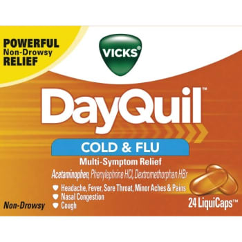 Image for Vicks DayQuil Cold & Flu LiquiCaps, 24/Box, 24 Boxes/Carton, 576 Total from HD Supply