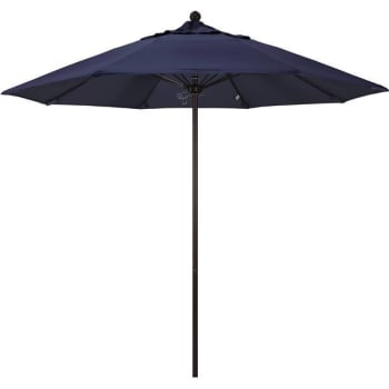 Image for California Umbrella 9 Ft. Bronze Aluminum Patio Umbrella In Navy Blue Sunbrella from HD Supply