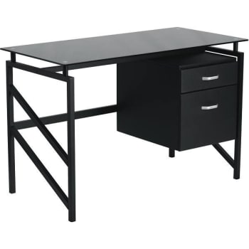 Image for Carnegy Avenue 46 In. Rectangular 2 -Drawer Computer Desk With File Storage (Black) from HD Supply