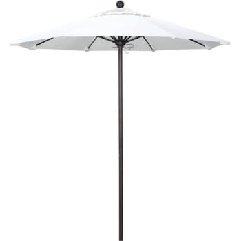 California Umbrella 7.5 Ft. Bronze Patio Umbrella W/ Fiberglass Ribs In Natural Sunbrella