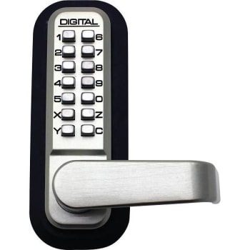 Image for Keyless Mechanical Door Handle Lock Handleset (Satin Nickel) from HD Supply