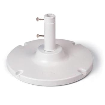 Image for Cement Filled 35 Lbs. White Patio Umbrella Base from HD Supply