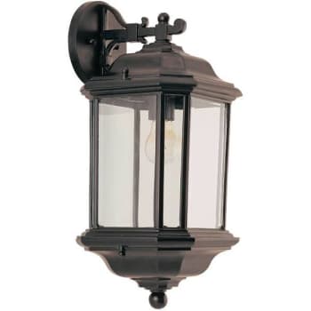 Image for Generation Lighting Kent 1-Light Outdoor 19.25 Wall Lantern Sconce (Black) from HD Supply