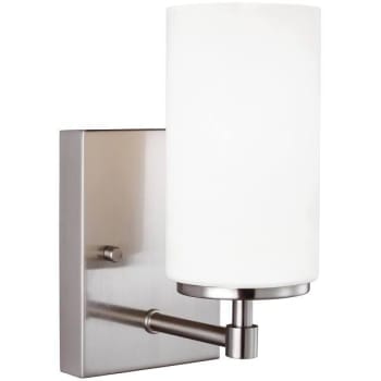 Image for Sea Gull Lighting Alturas 4.375 In. W 1-Light Modern Wall Sconce (Brushed Nickel) from HD Supply