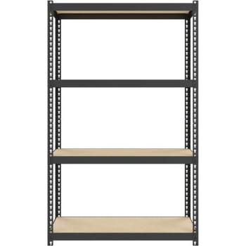 Image for Space Solutions 4-Tier Steel Garage Storage Shelving Unit (Black) from HD Supply